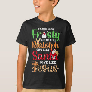 Camiseta Dança Como Um Rudolph Brilhante Engelado Dá Aos Pa