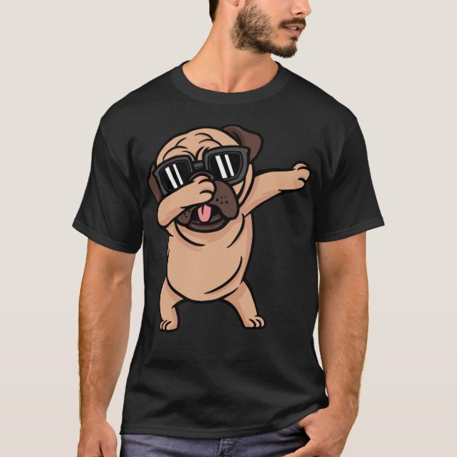 Camiseta Dança Dabbing Dab Funny Dancer Pug (Frente)