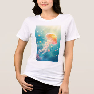Camiseta Dança de Água-viva no Oceano