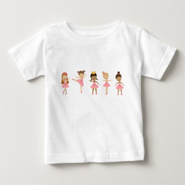 Camiseta Dança de Ballerinas Rosa-Cor-de-balé (Frente)