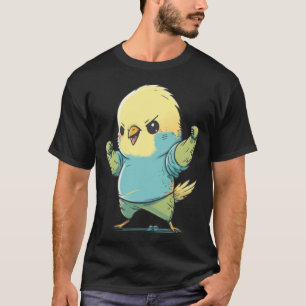 Camiseta Dança de Bird Dab de Pássaro de Parakeet do Bugeri