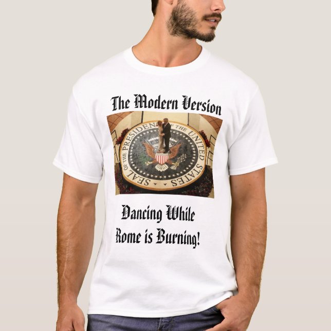 Camiseta Dança de Bush, a versão moderna, WhileR de dança… (Frente)