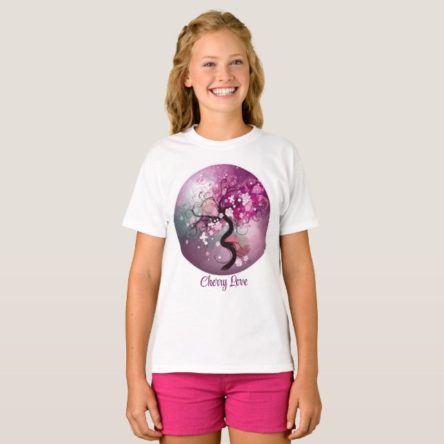 Camiseta Dança de Cereja Encantada (Frente Completa)