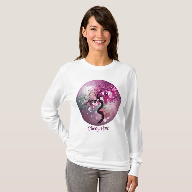 Camiseta Dança de Cereja Encantada (Frente Completa)