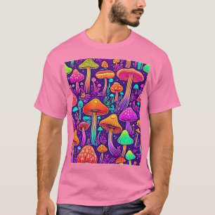 Camiseta Dança de Cogumelos Neon Flores
