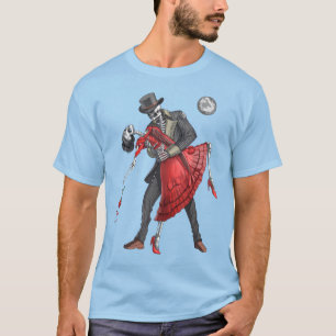 Camiseta Dança de esqueletos góticos