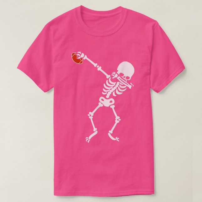 Camiseta Dança de futebol do Skeleton Halloween  (Frente do Design)