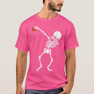 Camiseta Dança de futebol do Skeleton Halloween