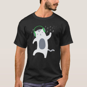 Camiseta Dança De Gato Para Mulheres Música