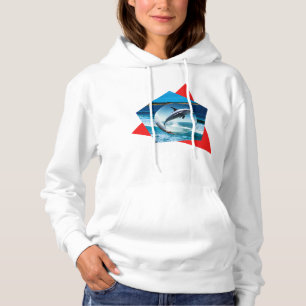 Camiseta Dança De Golfinho Nas Ondas, Senhoras Hoodie