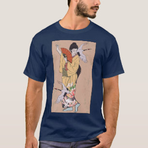 Camiseta Dança De Gruas - Dançador V Da Arte Retrorística J