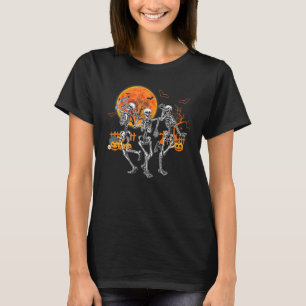Camiseta Dança De Halloween Da Morte Macabre Skeleton Dança