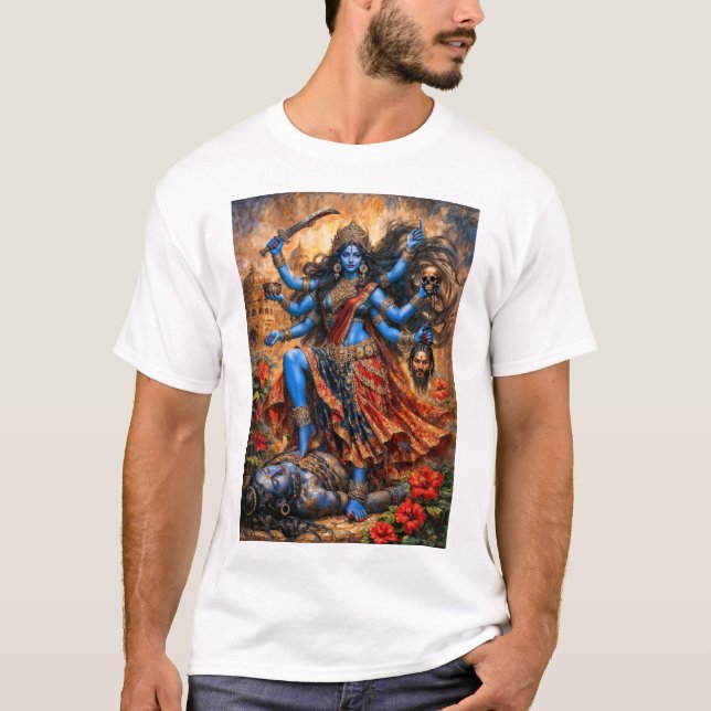 Camiseta Dança de Kali sobre Shiva (Frente)