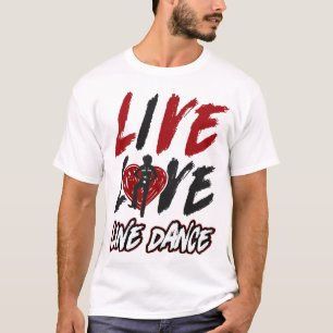Camiseta Dança de Linha de Amor Dinâmica
