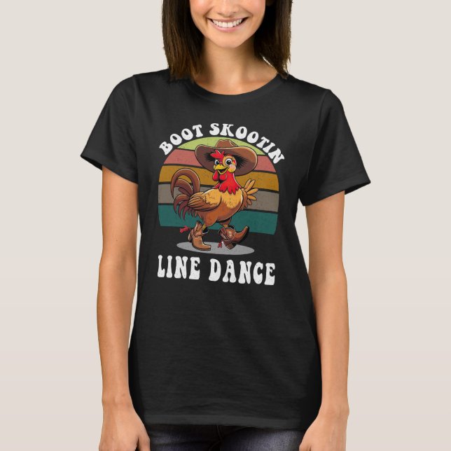 CAMISETA DANÇA DE LINHA DE ESQUOTINA DE INICIALIZAÇÃO (Frente)