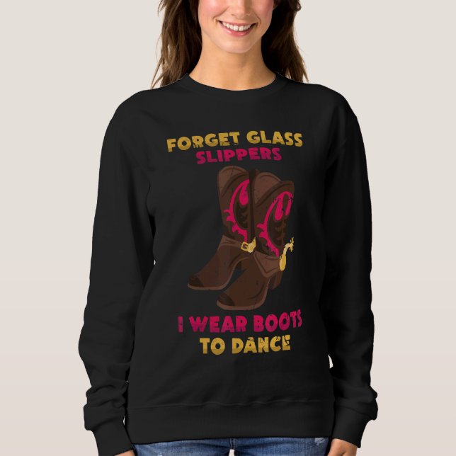 Camiseta Dança De Linha Esqueça Os Slippers De Vidro Para O (Frente)