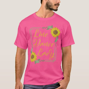 Camiseta Dança de linha Lady Sunflower Country Music Dance