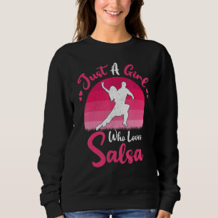 Camiseta Dança de Salsa Vintage Apenas Uma Garota Que Ama