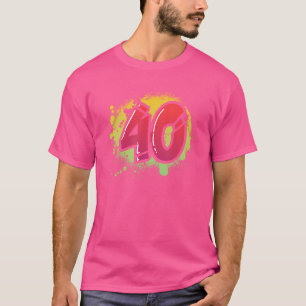 Camiseta Dança de salto de salto do Grafite de quarenta ani