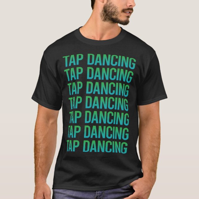 Camiseta Dança de Toque de Texto Gradiente (Frente)