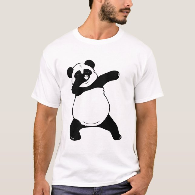 Camiseta Dança de toque ligeiro da panda gorda (Frente)