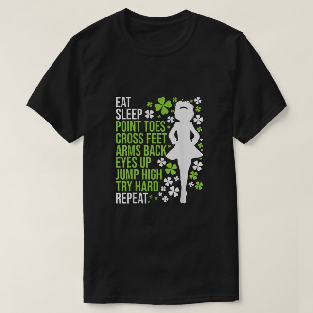 Camiseta Dança do Sono Dança Irlandesa Ceili Reel Dance (Frente do Design)