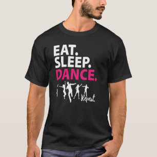 Camiseta Dança do sono de moça repete dançarinas rosa ideia