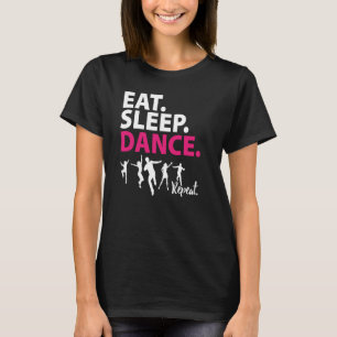 Camiseta Dança do sono de moça repete dançarinas rosa ideia