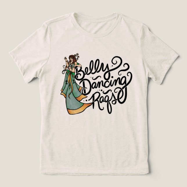 Camiseta Dança do Ventre Raqs Dançarina do Ventre           (Design frontal)