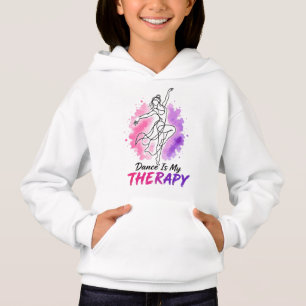 Camiseta Dança é Minha Terapia Desenho de Dançarina em Aqua
