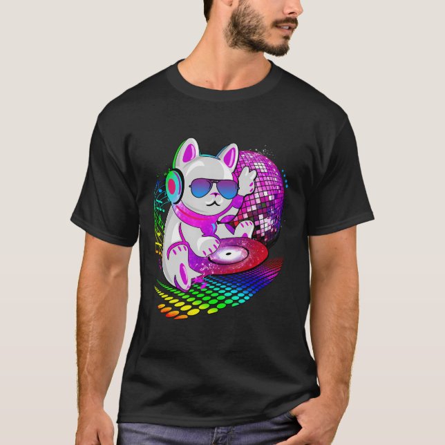 Camiseta Dança Eletrônica Cat Dj (Frente)