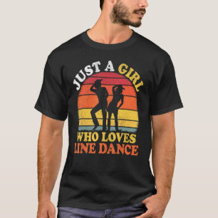 Camiseta Dança em Linha Vintage Só Uma Garota Que Ama Dança