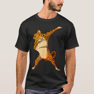 Camiseta Dança Engraçada De Cheetah Para Crianças Meninas D