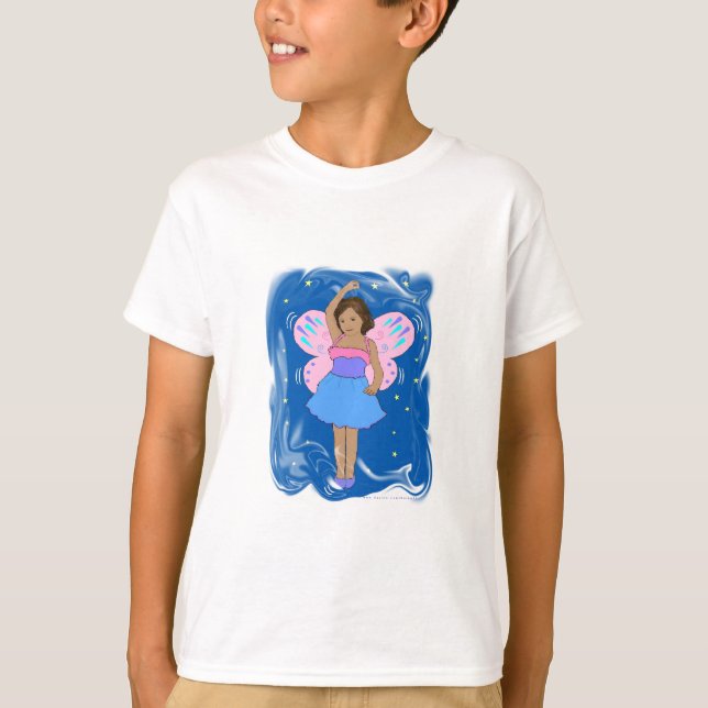 Camiseta dança feericamente no céu nocturno (Frente)