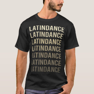 Camiseta Dança Latina de Texto Marrom