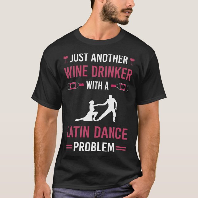 Camiseta Dança Latina do Bebê-Vinho (Frente)