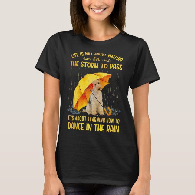 Camiseta Dança Na Chuva Fox Terrier (Frente)