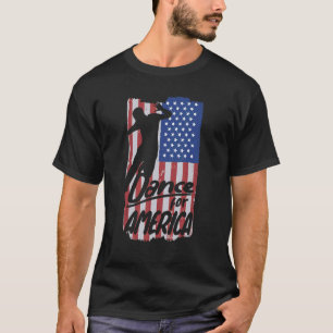 Camiseta Dança para a dança de rua HipHop patriota na Améri