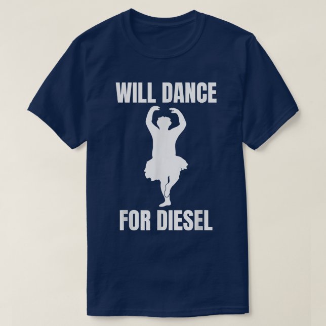 Camiseta Dança para Cara de gordura diesel Ballerina Infl (Frente do Design)