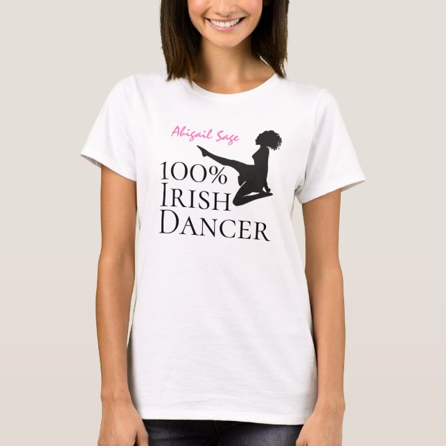 Camiseta Dança personalizada de 100% de Calçado flexível do (Frente)