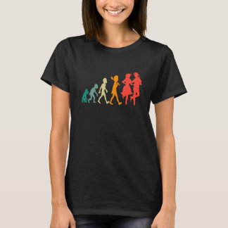 Camiseta Dança Quadrada da Evolução Divertida Retro