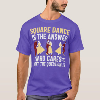 Camiseta Dança quadrada de mulheres dançarinas dançarinas c
