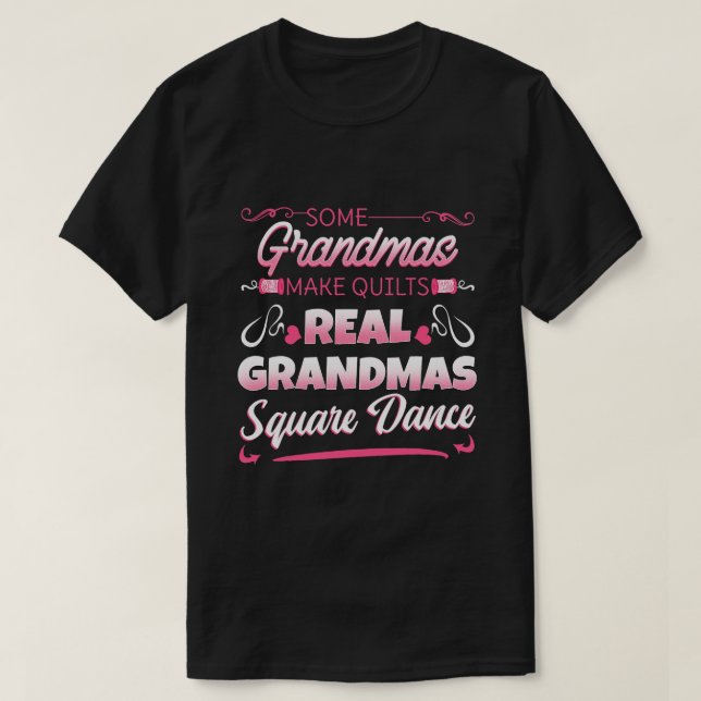 Camiseta Dança Quadrada Quatro Casais Dançarina Vovó Gran (Frente do Design)