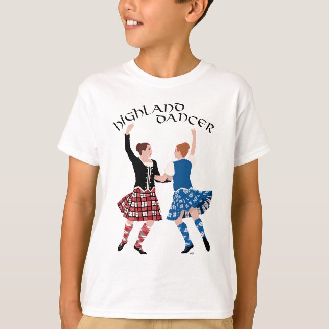 Camiseta Dança Reeling das Terras Altas Escocesas (Frente)