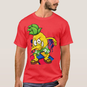 Camiseta Dança Tropical de Frutas de Abbing Pineapple Vegan