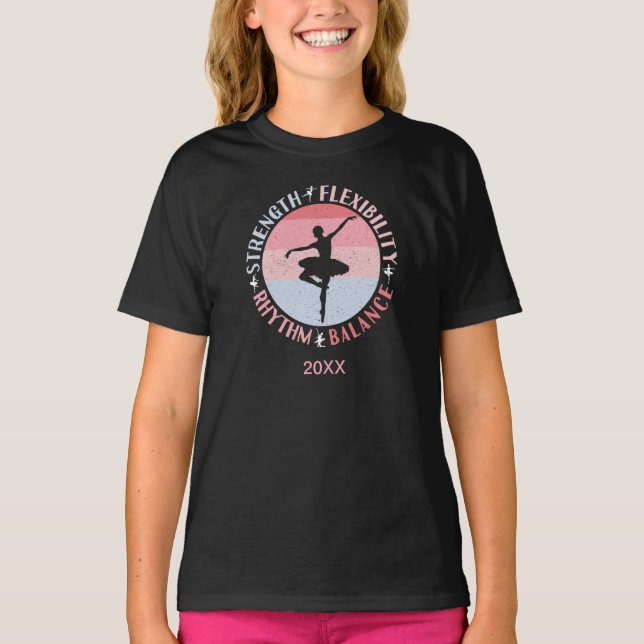 Camiseta Dançador de Balé Ballerina - Valores de Mindset (Frente)