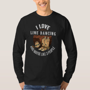 Camiseta Dançador de Humor de Linha de Dança de Linha de Da