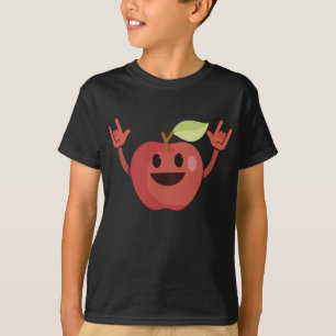 Camiseta Dançando Apple Engraçado Vegan Fruta Saudável Danç