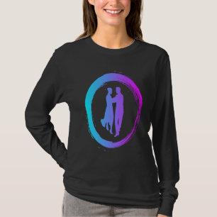 Camiseta Dançando dança padrão dança escola casais dançam