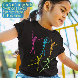 Camiseta Dançando esqueletos Engraçado Spooky Ballerina Hal